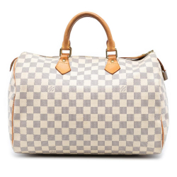 Louis Vuitton B Louis Vuitton White Damier Canvas Fabric Damier Azur Speedy 35 France