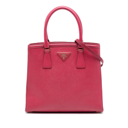 Prada B Prada Pink Saffiano Leather Lux Parabole Satchel Italy