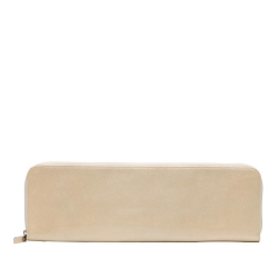 Maison Martin Margiela AB Maison Margiela Brown Light Beige Calf Leather XL Long Slim Clutch Italy