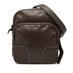 Louis Vuitton B Louis Vuitton Brown Dark Brown Calf Leather Bequia Trotter MM Italy