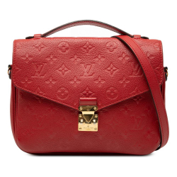 Louis Vuitton B Louis Vuitton Red Monogram Empreinte Leather Pochette Metis France