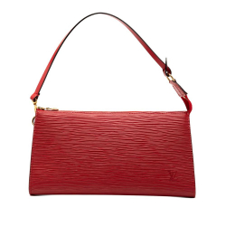 Louis Vuitton AB Louis Vuitton Red Epi Leather Leather Epi Pochette Accessoires France
