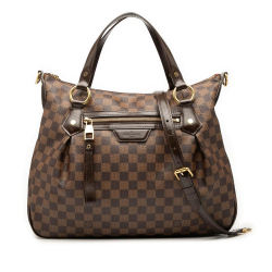 Louis Vuitton B Louis Vuitton Brown Damier Canvas Fabric Damier Ebene Evora MM France