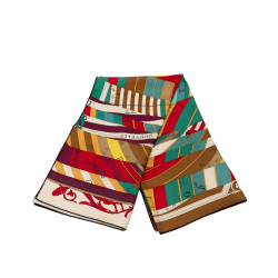 Hermès AB Hermès Green Silk Fabric Astrologie Nouvelle Scarf 90 France