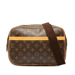 Louis Vuitton B Louis Vuitton Brown Monogram Canvas Fabric Monogram Reporter PM France