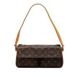 Louis Vuitton B Louis Vuitton Brown Monogram Canvas Fabric Monogram Viva Cite MM France