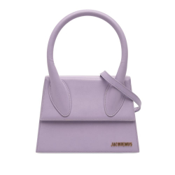 Jacquemus AB Jacquemus Purple Calf Leather Smooth skin Le Grand Chiquito Italy