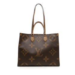 Louis Vuitton B Louis Vuitton Brown Monogram Canvas Fabric Monogram Reverse Giant OnTheGo GM Italy