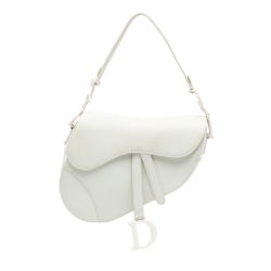 Christian Dior AB Dior White Calf Leather Ultra Matte skin Saddle Bag Italy