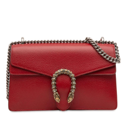 Gucci AB Gucci Red Calf Leather Small Dionysus Shoulder Bag Italy