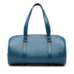 Louis Vuitton B Louis Vuitton Blue Epi Leather Leather Epi Soufflot France