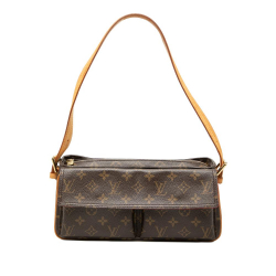 Louis Vuitton B Louis Vuitton Brown Monogram Canvas Fabric Monogram Viva Cite MM France