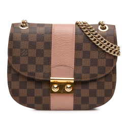 Louis Vuitton B Louis Vuitton Brown Damier Canvas Fabric Damier Ebene Cuir Taurillon Wight France