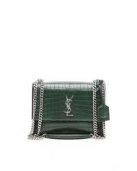 Saint Laurent Medium Croc Sunset Bag