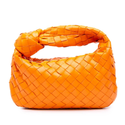 Bottega Veneta AB Bottega Veneta Orange Nappa Leather Leather Mini Nappa Intrecciato Jodie Italy