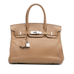 Hermès B Hermès Brown Light Brown Calf Leather Swift Birkin Retourne 30 France