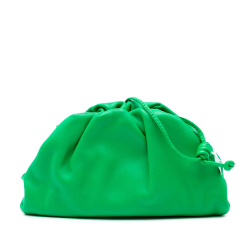 Bottega Veneta B Bottega Veneta Green Lambskin Leather Leather Lambskin The Mini Pouch Crossbody Italy