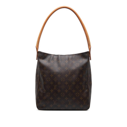 Louis Vuitton B Louis Vuitton Brown Monogram Canvas Fabric Monogram Looping GM France