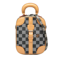 Louis Vuitton B Louis Vuitton Gray Damier Canvas Fabric Damier Colors Valisette Verticale France