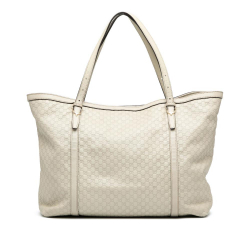 Gucci B Gucci White Calf Leather Microguccissima Nice Tote Italy