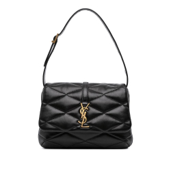 Saint Laurent B Saint Laurent Black Lambskin Leather Leather Quilted Lambskin Le 57 Diamond Shoulder Bag Italy