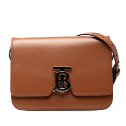 Burberry B Burberry Brown Calf Leather Small Smooth skin TB Crossbody Italy