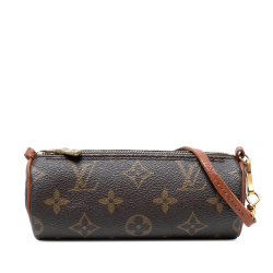 Louis Vuitton AB Louis Vuitton Brown Monogram Canvas Fabric Monogram Papillon Pochette Spain