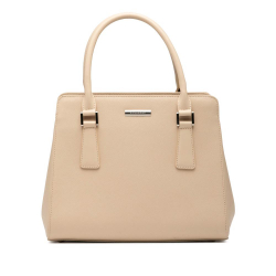 Burberry B Burberry Brown Beige Calf Leather Handbag Italy