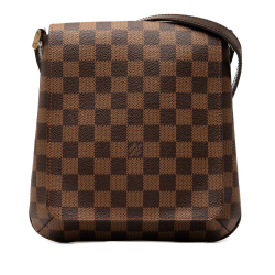 Louis Vuitton AB Louis Vuitton Brown Damier Canvas Fabric Damier Ebene Musette Salsa Long Strap Spain