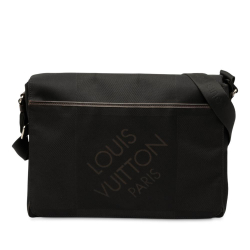 Louis Vuitton B Louis Vuitton Black Canvas Fabric Damier Geant Messenger Bag France