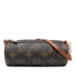 Louis Vuitton B Louis Vuitton Brown Monogram Canvas Fabric Monogram Papillon Pochette France