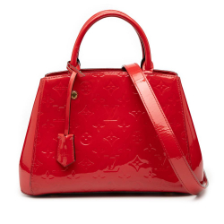 Louis Vuitton B Louis Vuitton Red Vernis Leather Leather Monogram Vernis Montaigne BB Spain