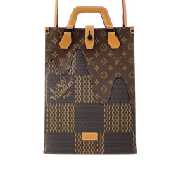Louis Vuitton AB Louis Vuitton Brown Damier Canvas Fabric Nigo Giant Damier Ebene Monogram Mini Tote France