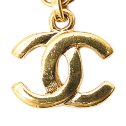 Chanel B Chanel Gold Gold Plated Metal CC Pendant Chain Necklace France