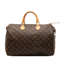 Louis Vuitton B Louis Vuitton Brown Monogram Canvas Fabric Monogram Speedy 35 France