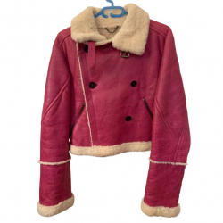 Kenzo Veste Kenzo en shearling rose fuchsia (peau lainée) – Taille S