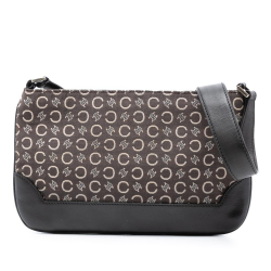 Celine B Celine Brown Dark Brown Canvas Fabric C Macadam Shoulder Bag Italy