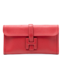 Hermès B Hermès Red Calf Leather Swift Jige Elan 29 France