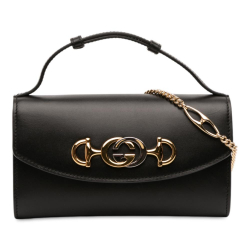 Gucci AB Gucci Black Calf Leather Mini Zumi Satchel Italy