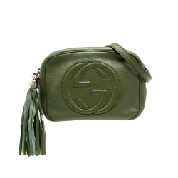 Gucci AB Gucci Green Olive Green Calf Leather Soho Disco Crossbody Italy