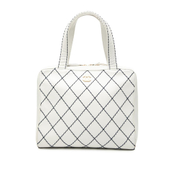 Chanel B Chanel White Ivory Lambskin Leather Leather CC Wild Stitch Handbag Italy