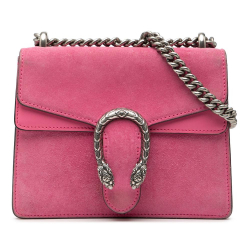 Gucci B Gucci Pink Suede Leather Small Dionysus Crossbody Italy