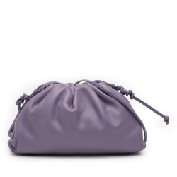 Bottega Veneta AB Bottega Veneta Purple Lambskin Leather Leather Lambskin The Mini Pouch Crossbody Italy