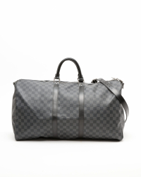 Louis Vuitton Damier Graphite Keepall Bandouliére 55 Weekend Bag