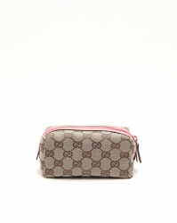 Gucci Canvas and Leather Pouch