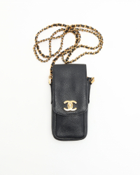 Chanel CC Caviar Phone Holder