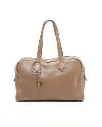 Hermès Etoupe Clemence Victoria 35 Weekend Bag