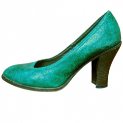 Dries Van Noten Pumps aus grünem Leder 40.5-41