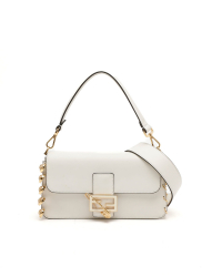 Fendi Vitello Seta Fendace Brooch Baguette Bag
