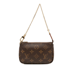 Louis Vuitton B Louis Vuitton Brown Monogram Canvas Fabric Monogram Mini Pochette Accessoires France